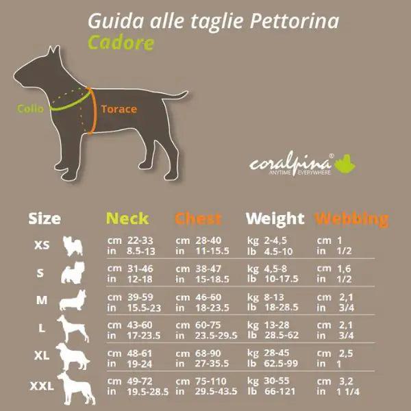 Pettorina per cani in nylon imbottita a 5 regolazioni Coralpina Cadore   bauzaarit.myshopify.com