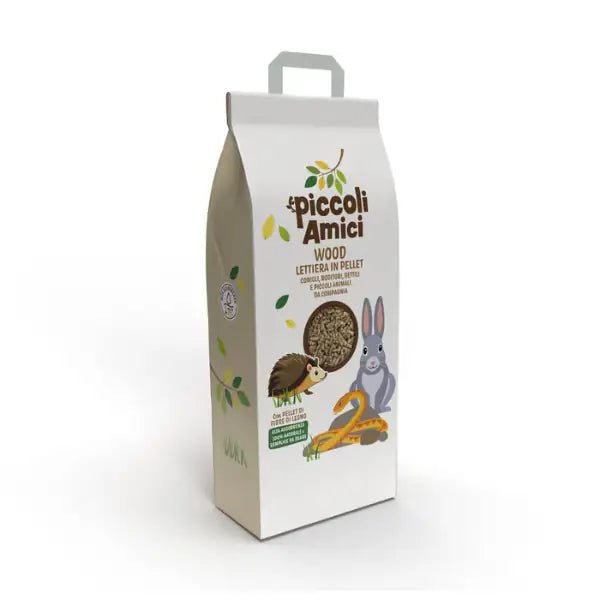 Piccoli Amici Cubetto Wood Lettiera in pellet per piccoli mammiferi  12 kg Bauzaar.it