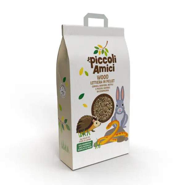 Piccoli Amici Cubetto Wood Lettiera in pellet per piccoli mammiferi  5 kg Bauzaar.it