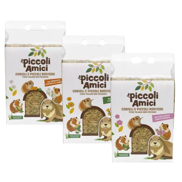 Piccoli Amici Fieno per conigli e piccoli roditori non pressato 500 gr   bauzaarit.myshopify.com