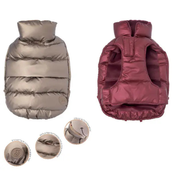 Piumino per cani Puffy per il freddo più intenso colori metallizzati Ferribiella   Bauzaar.it