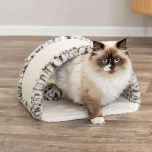 Ponte tiragraffi Leo in peluche e juta con pallina integrata Trixie   Bauzaar.it