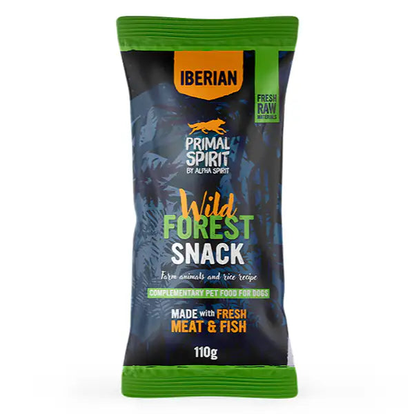 Primal Spirit by Alpha Spirit snack per cani 110 gr  Wild Forest bauzaarit.myshopify.com