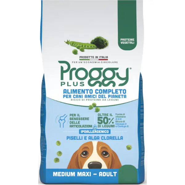 Proggy Plus Ipoallergenico Dog Adult Medium/Maxi Vegetal a base di Piselli   bauzaarit.myshopify.com