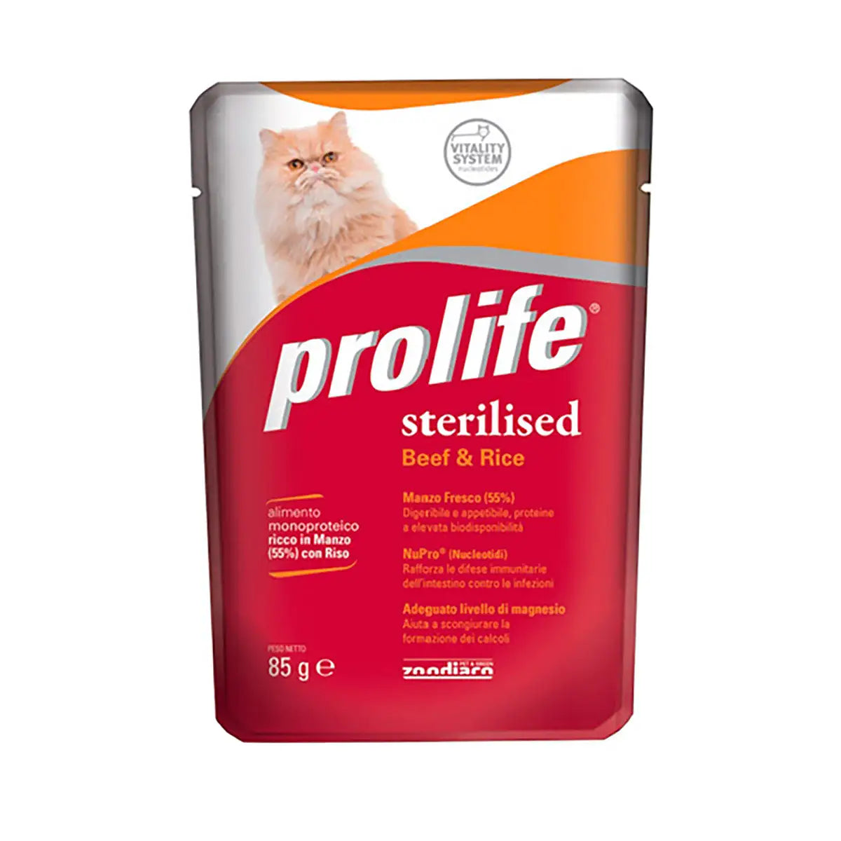 Prolife Cat Sterilised Bustine 85 gr  Manzo bauzaarit.myshopify.com
