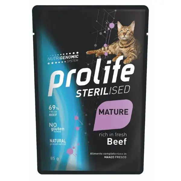 Prolife Cat Sterilised Bustine 85 gr  Manzo bauzaarit.myshopify.com
