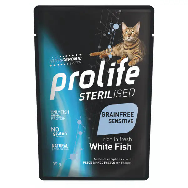 Prolife Cat Sterilised Bustine 85 gr  Pesce bianco e patate bauzaarit.myshopify.com