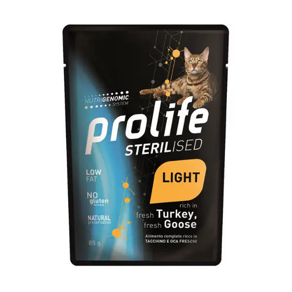 Prolife Cat Sterilised Bustine 85 gr  Tacchino e oca bauzaarit.myshopify.com