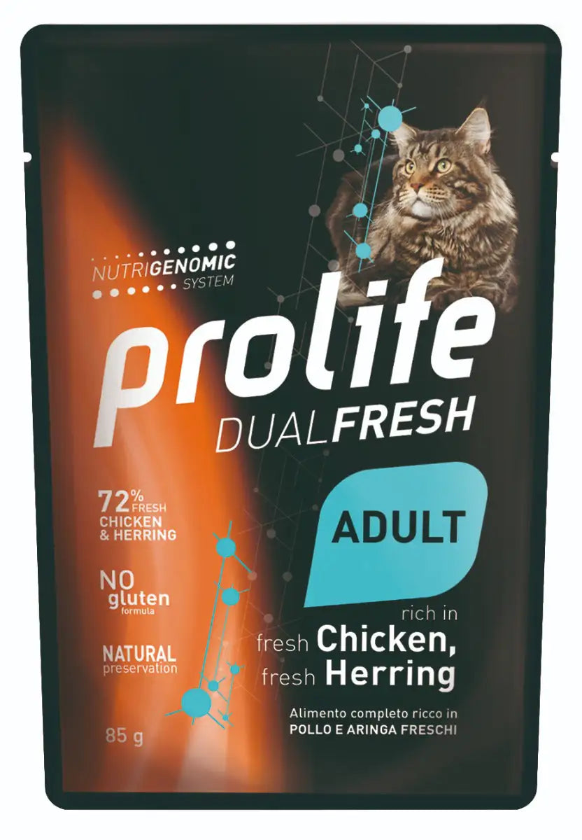 Prolife Dual Fresh Gatto Adult Bustine 85 gr  Pollo e aringa bauzaarit.myshopify.com