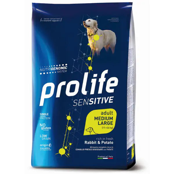 Prolife Sensitive Cane Adult Medium/Large Coniglio e Patate  2,5 kg bauzaarit.myshopify.com