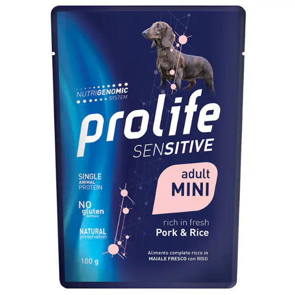 Prolife Sensitive Dog Mini 100 gr  Maiale e riso bauzaarit.myshopify.com