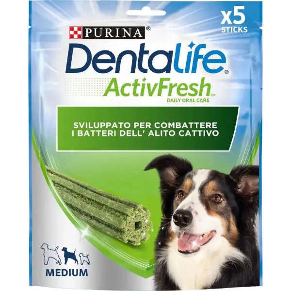 Purina Dentalife Activ Fresh Snack igiene orale Cane  Medium - 5 sticks bauzaarit.myshopify.com