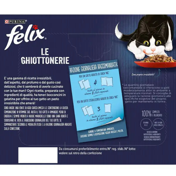 Purina Felix Le Ghiottonerie Selezioni Deliziose Multipack 24x85 gr   bauzaarit.myshopify.com