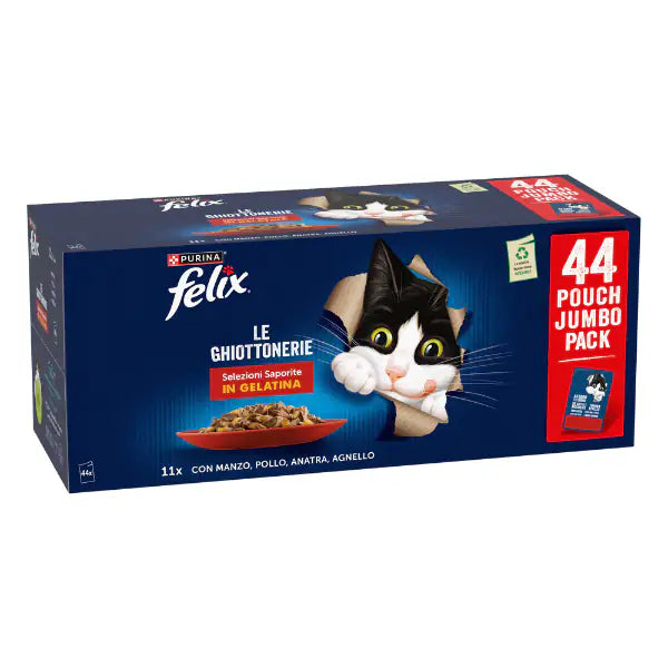 Purina Felix le Ghiottonerie in gelatina Multipack 44x85 gr  Selezioni saporite bauzaarit.myshopify.com