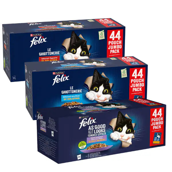 Purina Felix le Ghiottonerie in gelatina Multipack 44x85 gr   bauzaarit.myshopify.com
