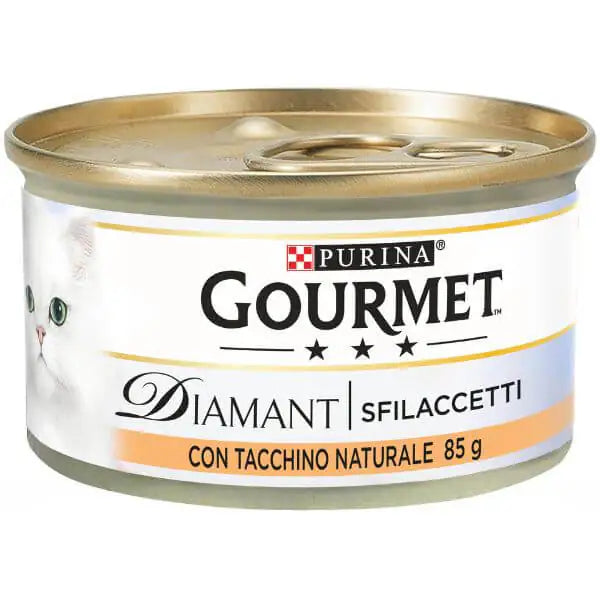 Purina Gourmet Diamant Sfilaccetti Umido Gatto 85 gr  Sfilaccetti con Tacchino bauzaarit.myshopify.com