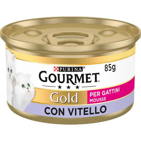 Purina Gourmet Gold Mousse Umido Gatto 85 gr  Kitten vitello bauzaarit.myshopify.com