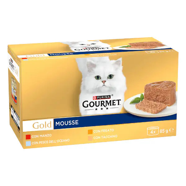 Purina Gourmet Gold Mousse Umido Gatto Multipack 24x85g   Bauzaar.it