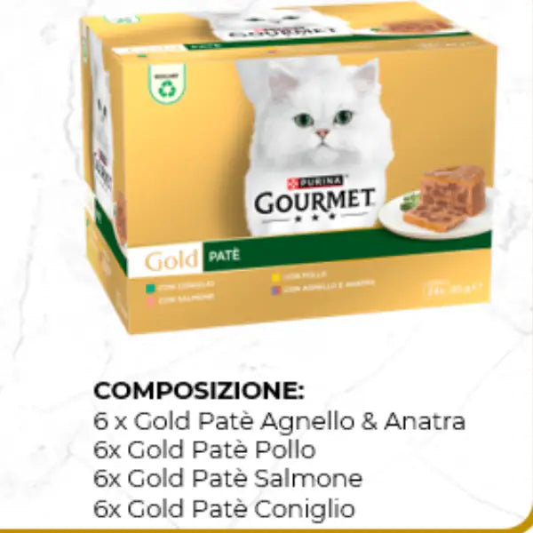 Purina Gourmet Gold Patè Umido Gatto Multipack 24x85g   bauzaarit.myshopify.com