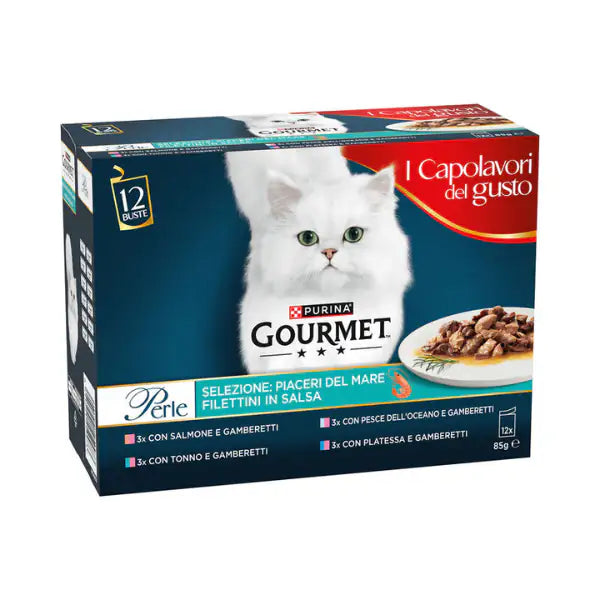 Purina Gourmet Perle selezionate Filettini in salsa multipack 12x85 gr  Piaceri del mare bauzaarit.myshopify.com
