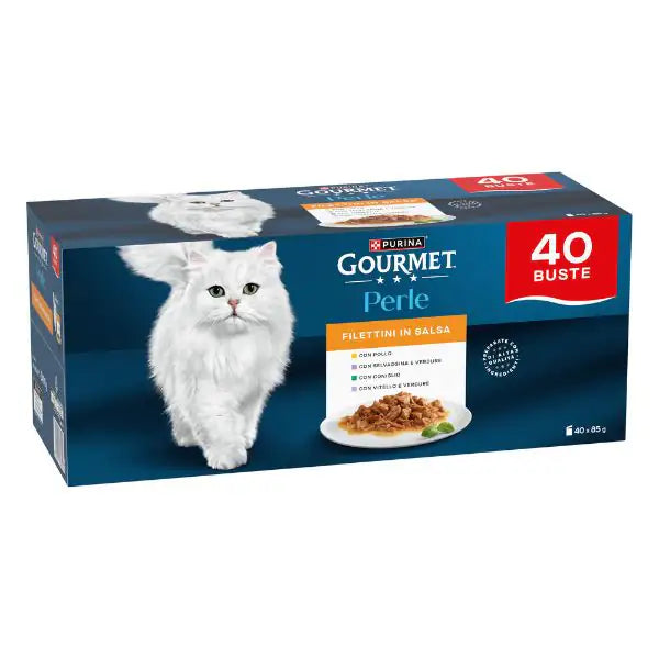 Purina Gourmet Perle selezionate Filettini in salsa multipack 40x85 gr   bauzaarit.myshopify.com