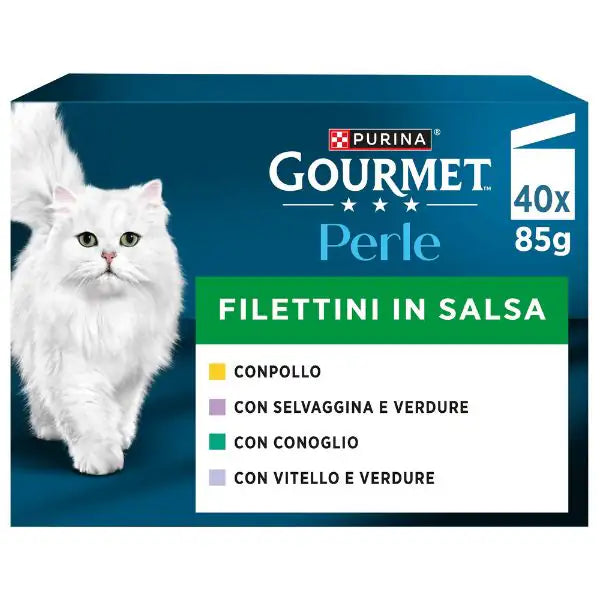 Purina Gourmet Perle selezionate Filettini in salsa multipack 40x85 gr   bauzaarit.myshopify.com