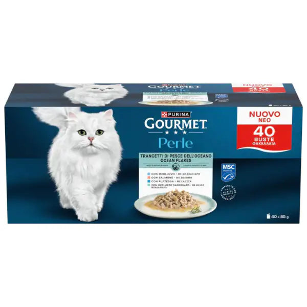 Purina Gourmet Perle selezionate Trancetti di Pesce dell'oceano multipack 40x85 gr   Bauzaar.it