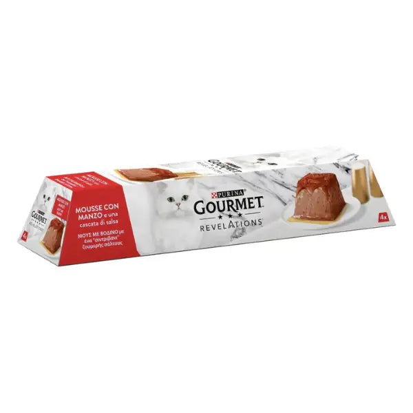 Purina Gourmet Revelations Mousse in salsa 4x57gr  Manzo bauzaarit.myshopify.com