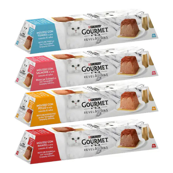 Purina Gourmet Revelations Mousse in salsa 4x57gr   bauzaarit.myshopify.com