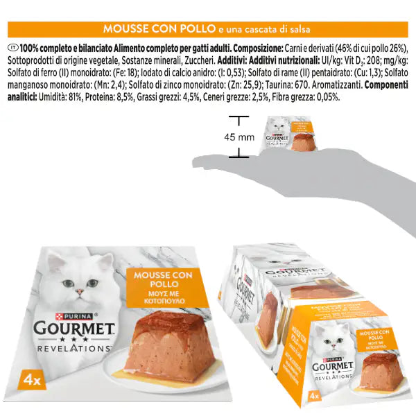 Purina Gourmet Revelations Mousse in salsa Multipack 4x57gr   Bauzaar.it