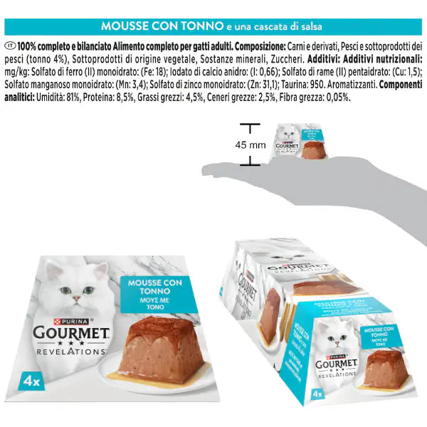Purina Gourmet Revelations Mousse in salsa Multipack 4x57gr   Bauzaar.it