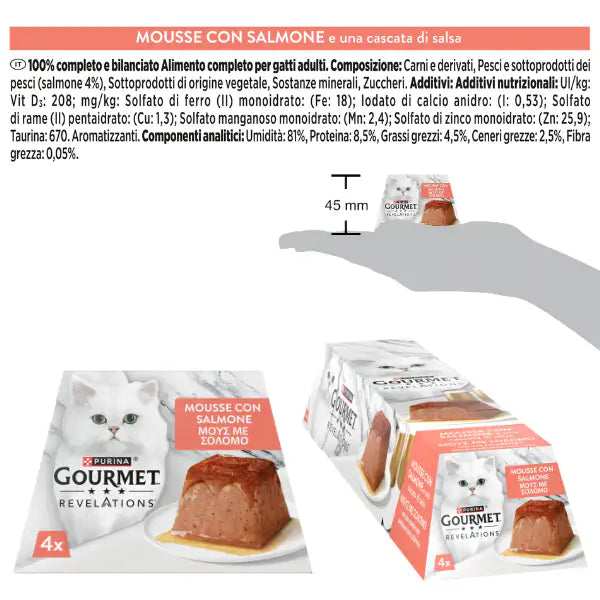 Purina Gourmet Revelations Mousse in salsa Multipack 4x57gr   Bauzaar.it