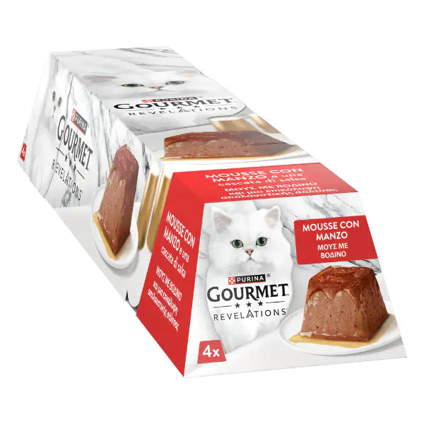 Purina Gourmet Revelations Mousse in salsa Multipack 4x57gr  Manzo Bauzaar.it