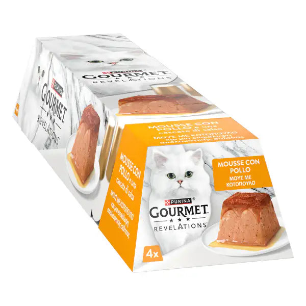 Purina Gourmet Revelations Mousse in salsa Multipack 4x57gr  Pollo Bauzaar.it