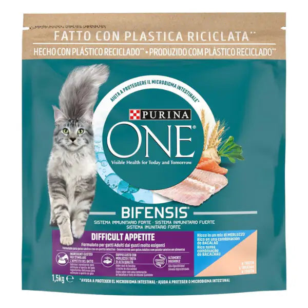 Purina One Cat Adult Appetito Difficile ricco di Merluzzo e Trota  1,5 kg bauzaarit.myshopify.com