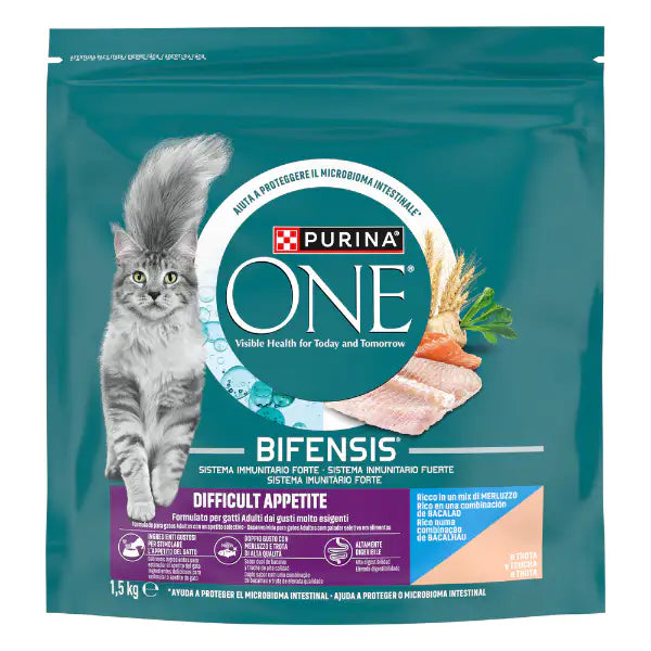 Purina One Cat Adult Appetito Difficile ricco di Merluzzo e Trota   Bauzaar.it