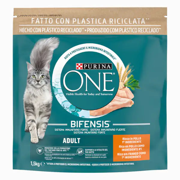 Purina One Cat Adult Bifensis ricco di Pollo e cereali  1,5 kg bauzaarit.myshopify.com