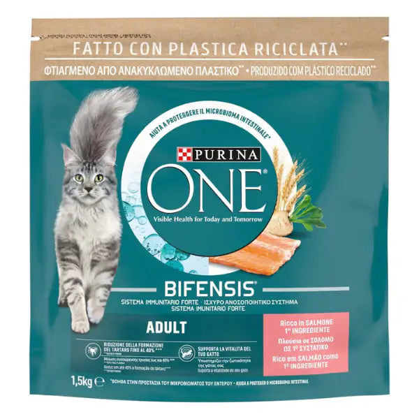 Purina One Cat Adult Bifensis ricco di Salmone   bauzaarit.myshopify.com