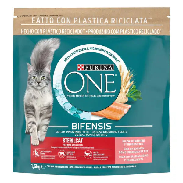 Purina One Cat Sterilised Bifensis ricco di Salmone   bauzaarit.myshopify.com
