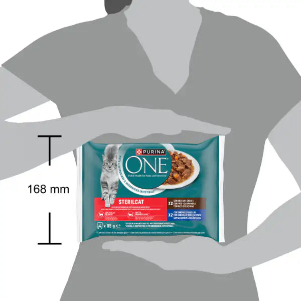 Purina One Cat Sterilised filettini in salsa multipack 4x85 gr   Bauzaar.it