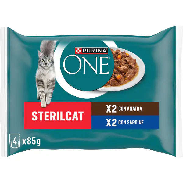 Purina One Cat Sterilised filettini in salsa multipack 4x85 gr   Bauzaar.it