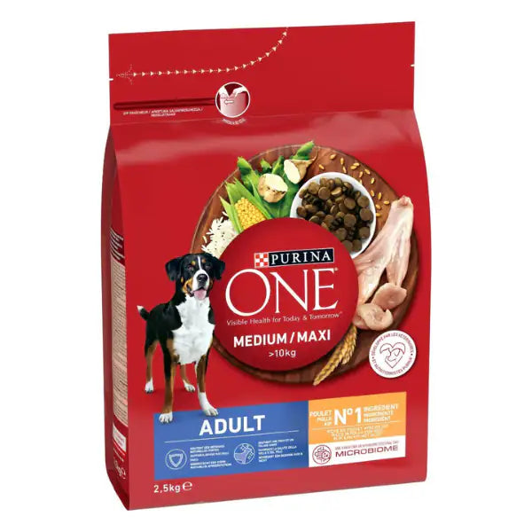 Purina One Dog Adult Medium/Maxi ricco di Pollo e riso  2,5 kg bauzaarit.myshopify.com