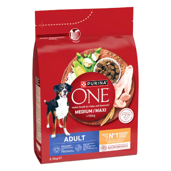 Purina One Dog Adult Medium/Maxi ricco di Pollo e riso   Bauzaar.it