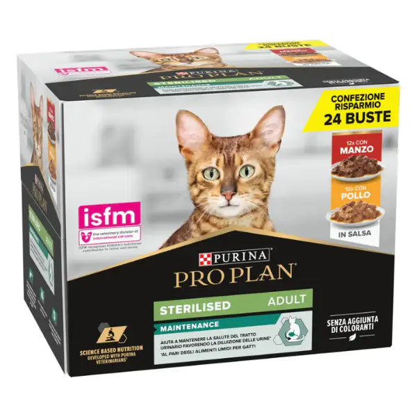 Purina Pro Plan Cat Adult Sterilised Maintenance Multipack in salsa 24x85g   bauzaarit.myshopify.com