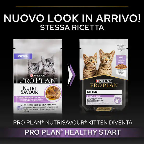 Purina Pro Plan Kitten Healthy Start Umido Gatti in Salsa Tacchino Multipack 10x85g   bauzaarit.myshopify.com