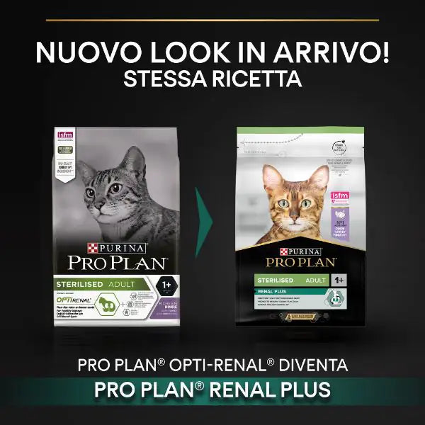 Purina Pro Plan Renal Plus Sterilised Adult 1+ con Tacchino   bauzaarit.myshopify.com