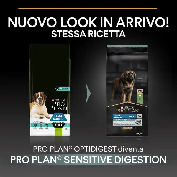 Purina Pro Plan Sensitive Digestion Large Robust Adult Crocchette Cane Agnello   bauzaarit.myshopify.com