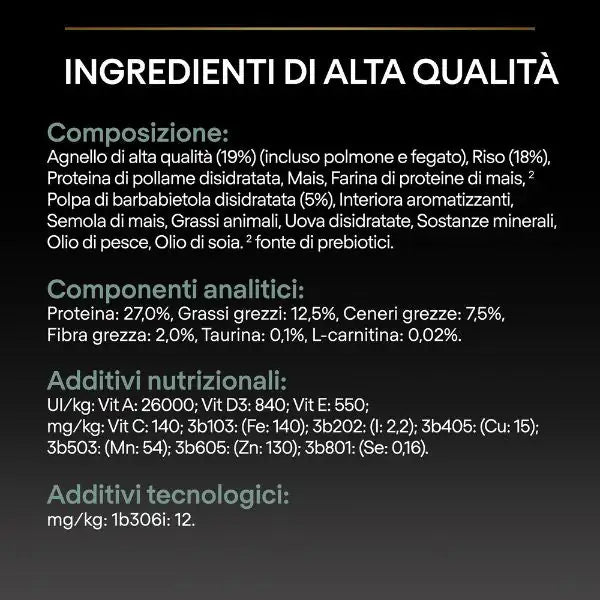 Purina Pro Plan Sensitive Digestion Large Robust Adult Crocchette Cane Agnello   bauzaarit.myshopify.com