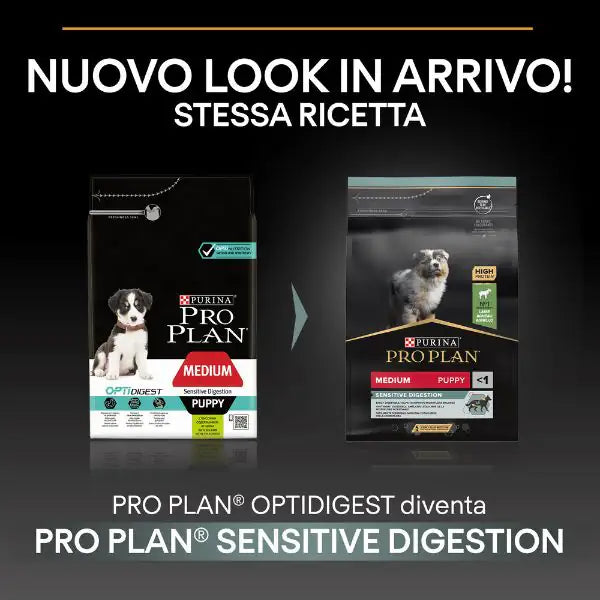 Purina Pro Plan Sensitive Digestion Medium Puppy Crocchette Cane Agnello   bauzaarit.myshopify.com