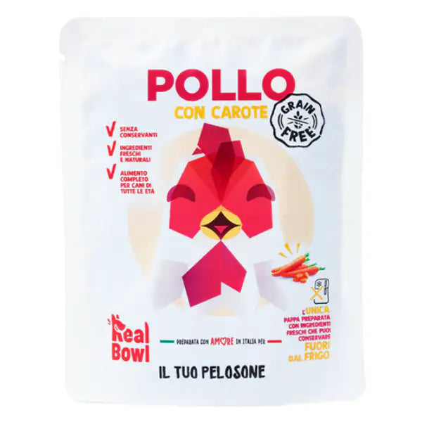 Real Bowl Dog All Breeds Grain Free 400 gr  Pollo Bauzaar.it